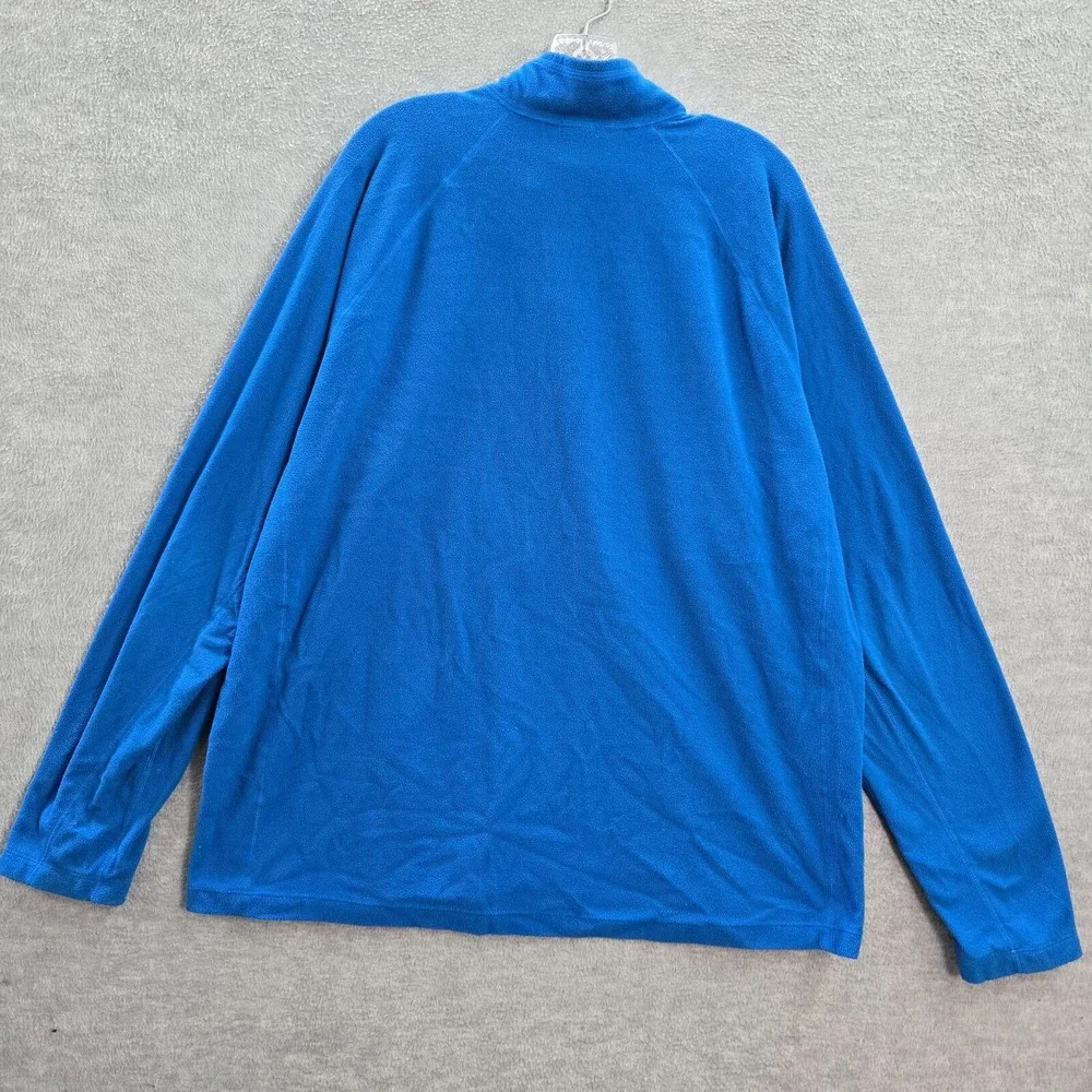 The North Face Men Sweatshirt 2XL Blue Colorblock‎ 1/2 Zip Pockets Mock Neck